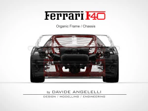 porsche 918 organic innovative chassis frame with suspension brakes and wheels - 3d printing stl-obj 3D Model