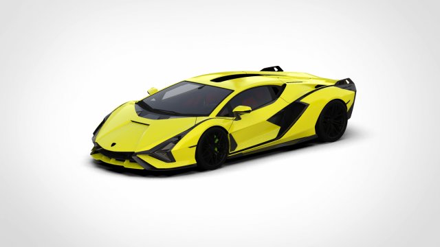lamborghini sian 2020 3D Model .c4d .max .obj .3ds .fbx .stl .blend 