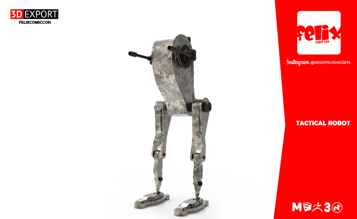 tactical robot 3D Model .c4d .max .obj .3ds .fbx .stl .blend 