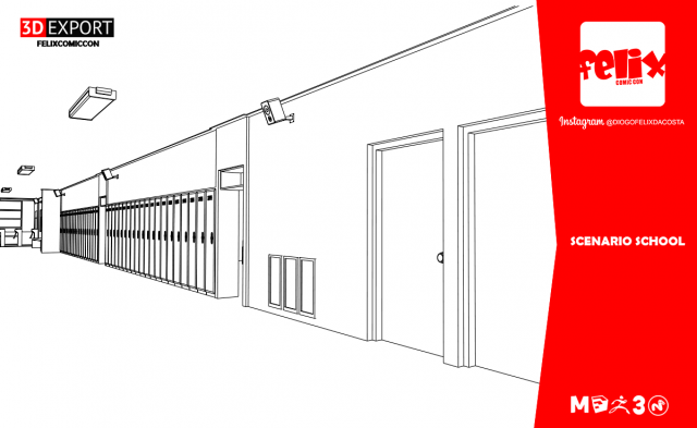 scenario school 3D मॉडल .c4d .max .obj .3ds .fbx .stl .blend 