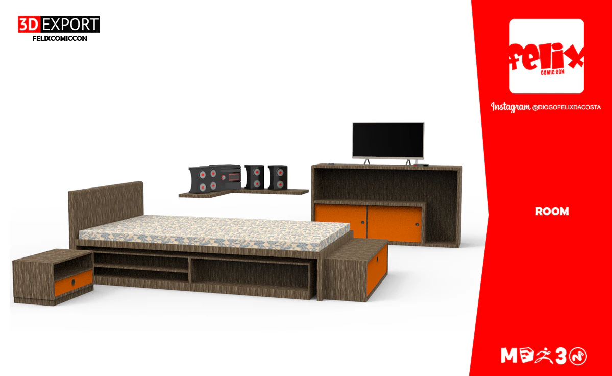 room 3D Model .c4d .max .obj .3ds .fbx .stl .blend