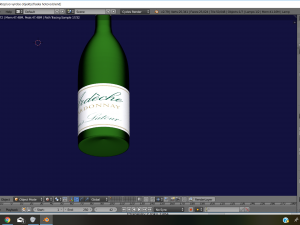 wine bottle chardonnay Model 3D