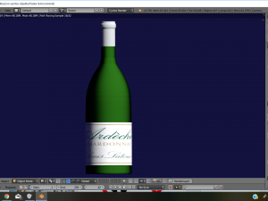 wine bottle chardonnay Model 3D