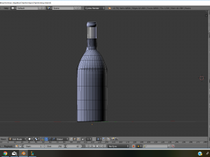 wine bottle chardonnay Model 3D