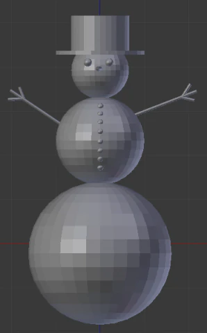 雪だるま 3Dモデル .c4d .max .obj .3ds .fbx .stl .blend 