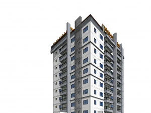 immeuble d'appartements Modèle 3D