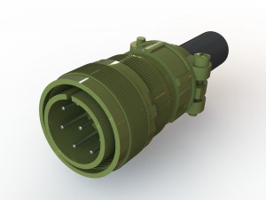 amphenol circular connector 3D 모델
