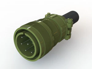 amphenol circular connector 3D Model