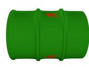 oil barrel 200l green Model 3D
