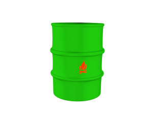 oil barrel 200l green Model 3D