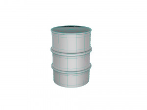 oil barrel 200l green Model 3D