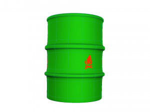 oil barrel 200l green Model 3D