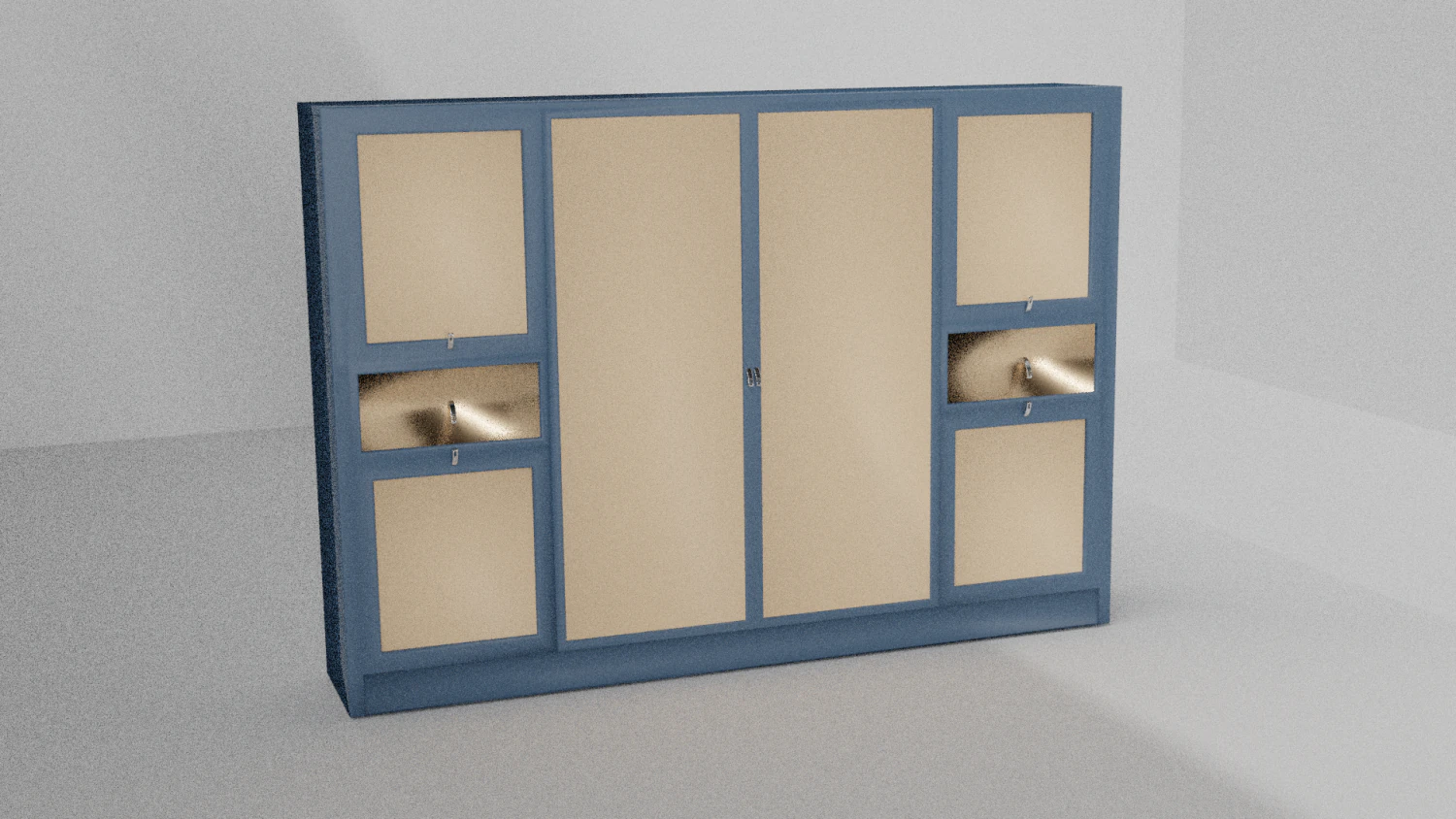 гардероб 3D Модель .c4d .max .obj .3ds .fbx .stl .blend 