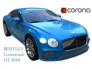 bentley continental gt 2018 3D Model