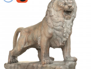 lion statue Modelo 3D