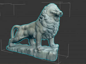 statua del leone Modello 3D