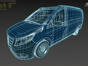 mercedes benz metris vito 2016 3D Model