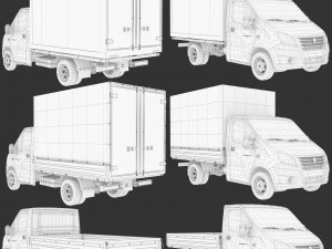 gazelle next lorry lowpoly 3D Model