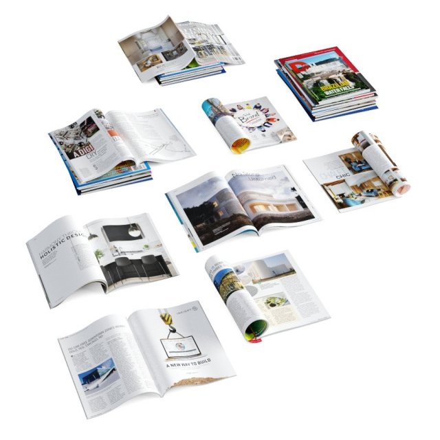 magazines set Modello 3D .c4d .max .obj .3ds .fbx .stl .blend 