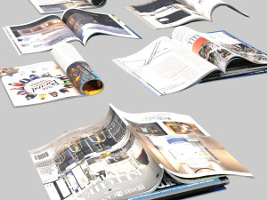 magazines set 3D Model