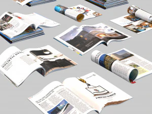 magazines set 3D Model