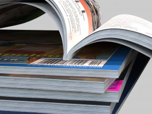 magazines set 3D Model