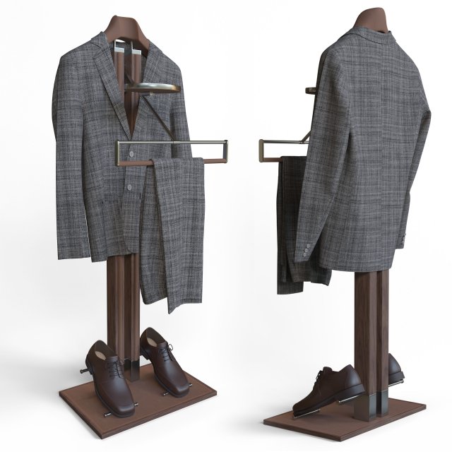 bork hq802 standing clothes rack Model 3D .c4d .max .obj .3ds .fbx .stl .blend 