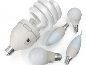 energy-saving lamps set 3D Model