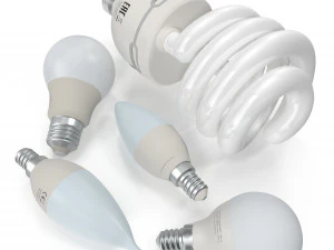 energy-saving lamps set 3D Model