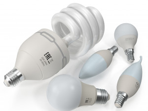 energy-saving lamps set 3D 模型