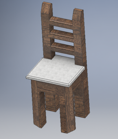rustic chair 3D Model .c4d .max .obj .3ds .fbx .stl .blend 