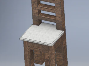 rustic chair 3D Model