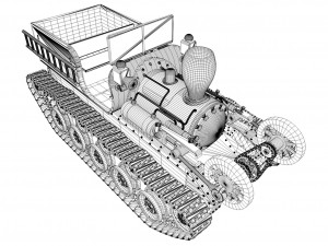 steam continuous tractor 3D Model