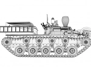 steam continuous tractor 3D Model
