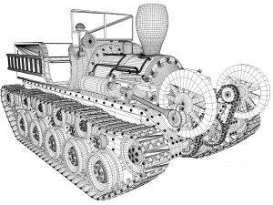 steam continuous tractor 3D Model