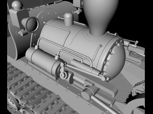 steam continuous tractor 3D Model