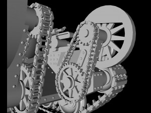 steam continuous tractor 3D Model