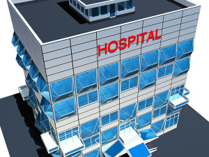 civic building hospital Model 3D
