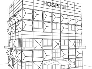 civic building hospital Model 3D