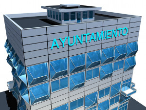 civic building hospital Model 3D