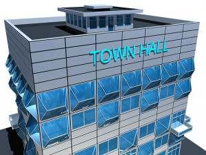 civic building hospital Model 3D