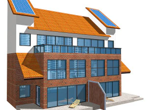 casa solar Modelo 3D