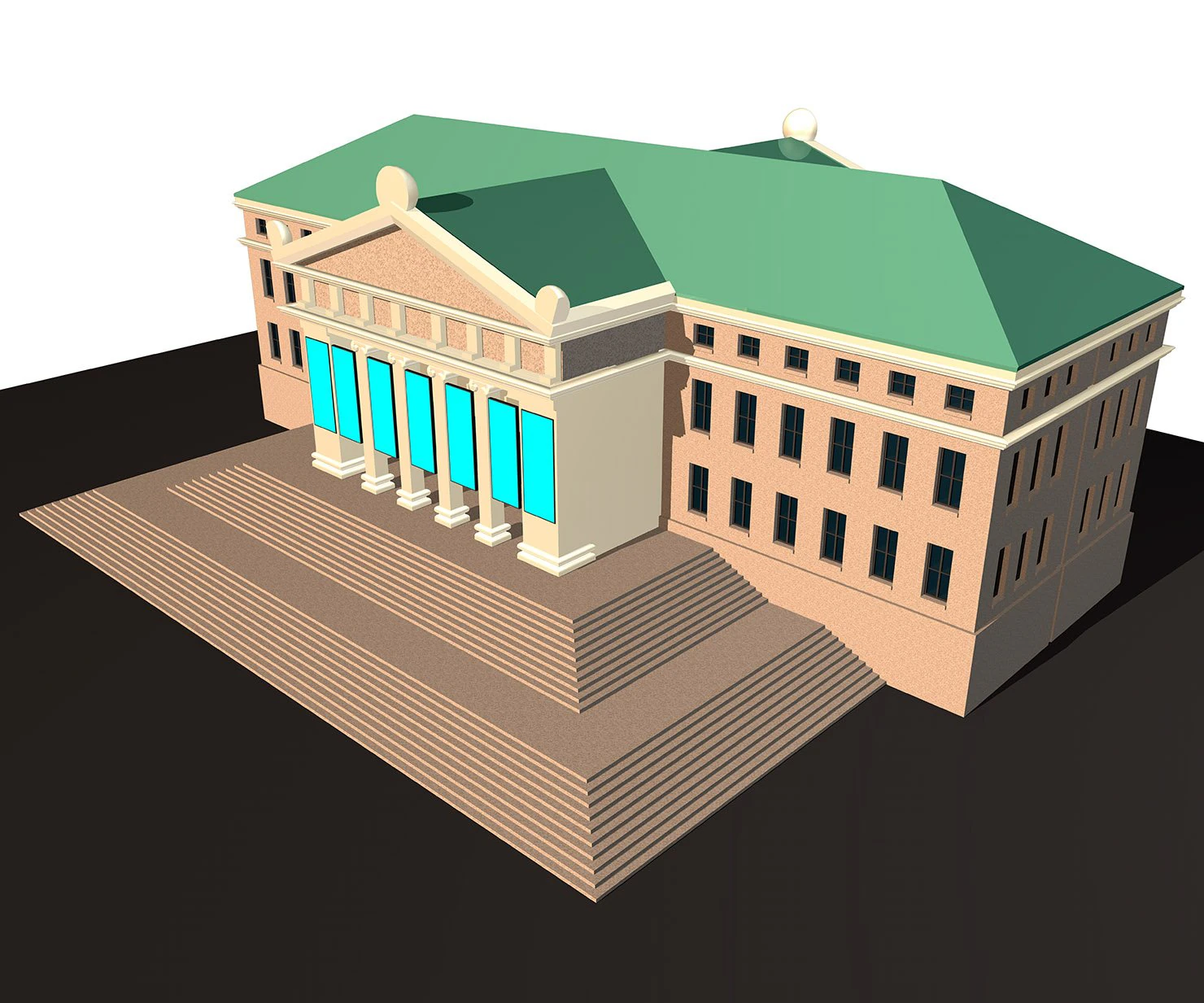 museum 3D Model .c4d .max .obj .3ds .fbx .stl .blend 