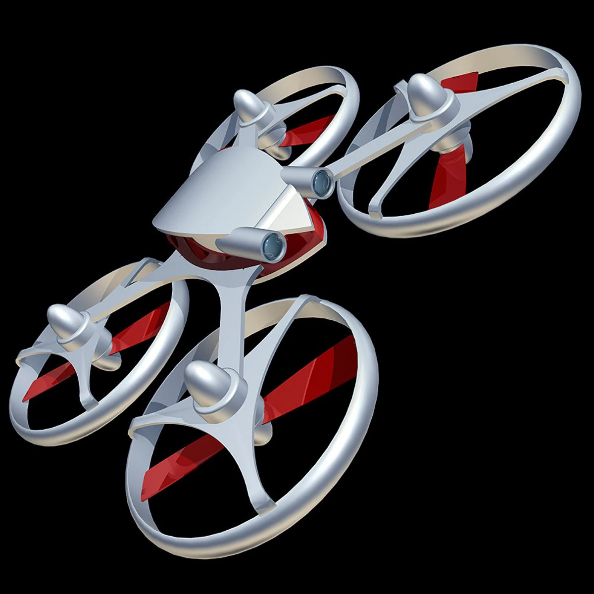 quadrocopter 3D Model .c4d .max .obj .3ds .fbx .stl .blend 