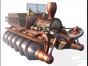 screw propelled vehicle 3D Model