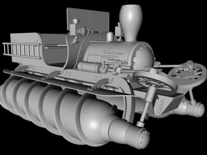 screw propelled vehicle 3D Model