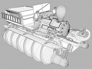 screw propelled vehicle 3D Model
