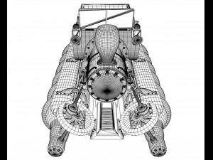screw propelled vehicle 3D Model