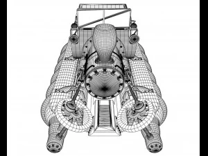 screw propelled vehicle 3D Model