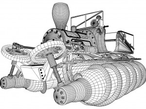 screw propelled vehicle 3D Model